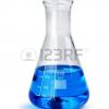 19060540 laboratoire r cipient en verre d essai avec l chantillon de test de liquide bleu